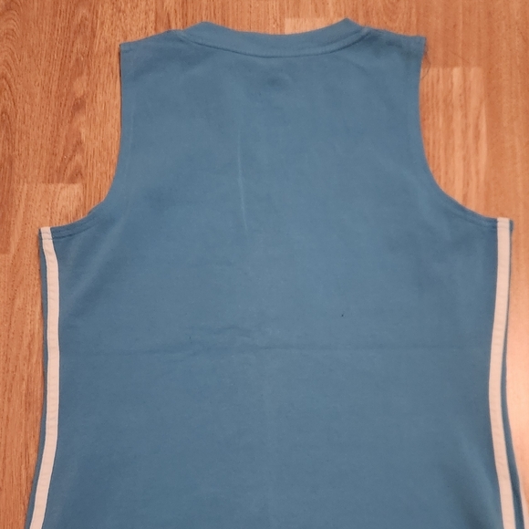 Adidas Training Active Stretch V-Neck Tank Top Turquoise Blue Medium - Picture 10 of 13
